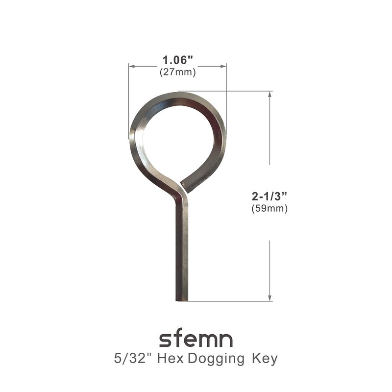 Sfemn 5/32â€ Hex Key Dogging Key Allen Key with Full Loop, Allen Wrench Door Key for Push Bar Panic Exit Devices, Solid Metal - 6 Packs - Image 4
